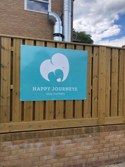 Dibond sign for nursery in London Kalay creative