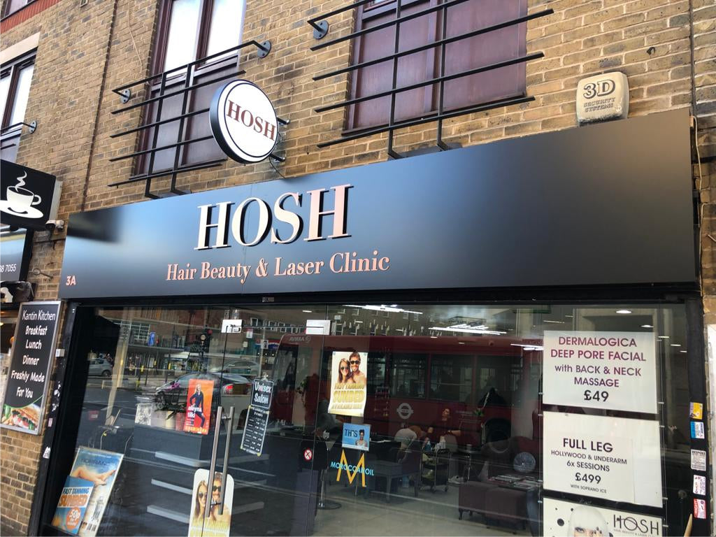 Fascia sign for hair stylist in Wood Green London sign company kalay creative