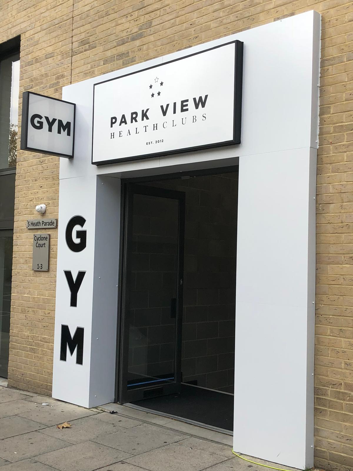 Light box for gym entrance in London kalay creative sign company