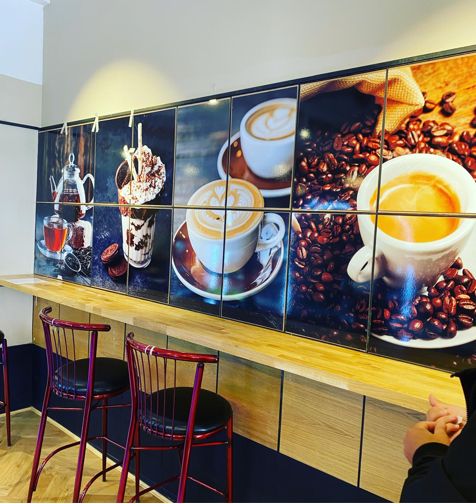 custom wall graphics for patisserie in London kalay creative sign company